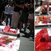 PETA Packages Human Flesh In Times Square
